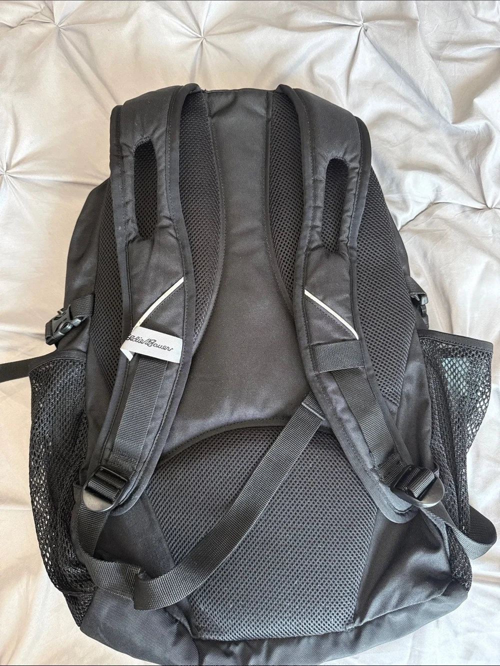 Eddie Bauer Light Blue and Black Backpack with Gray Accents